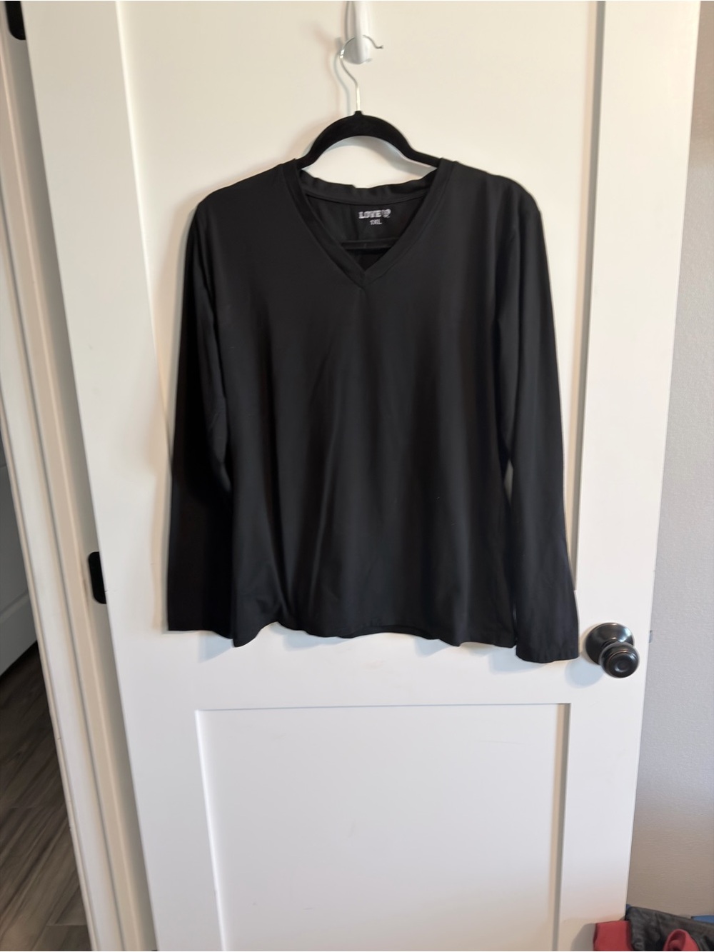 Love Black V-Neck Long Sleeve Top